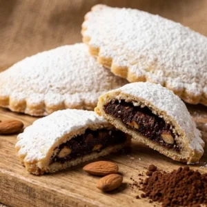 Panzerotti di Agira artigianali spolverati di zucchero a velo