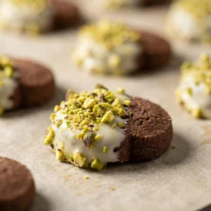 Pasticcini e biscotti artigianali al cioccolato bianco e granella di pistacchio