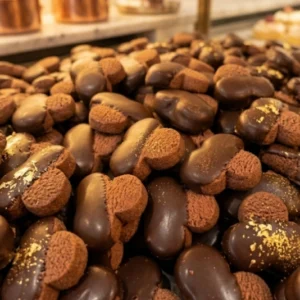 Vassoio di biscotti misti al cioccolato per pasticceria da tè